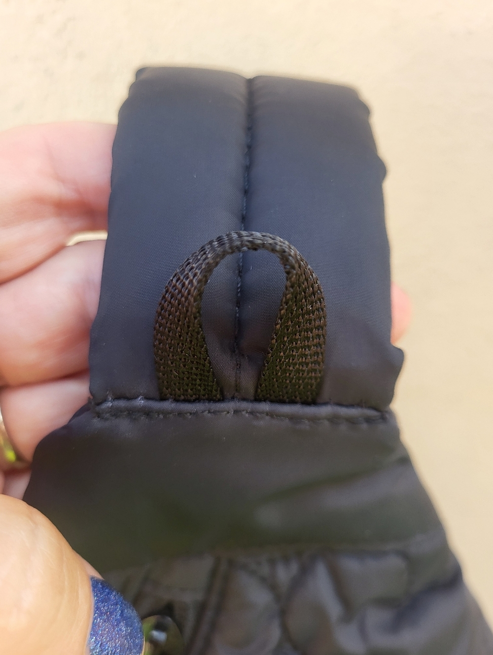 Vera Bradley Disney Black Quilted Sling Backpack with Mickey Mouse Interior. - Picture 12 of 16